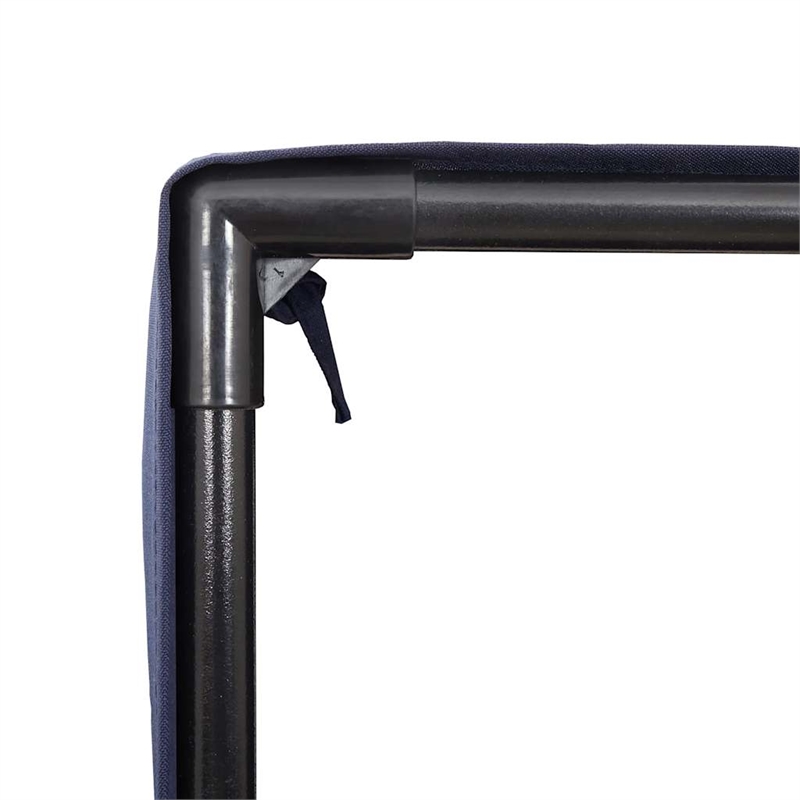 vidaXL Patio Double Sun Lounger in Gray and Navy Blue