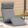 vidaXL Oxford Fabric Polyester Metal Sun Lounger in Gray