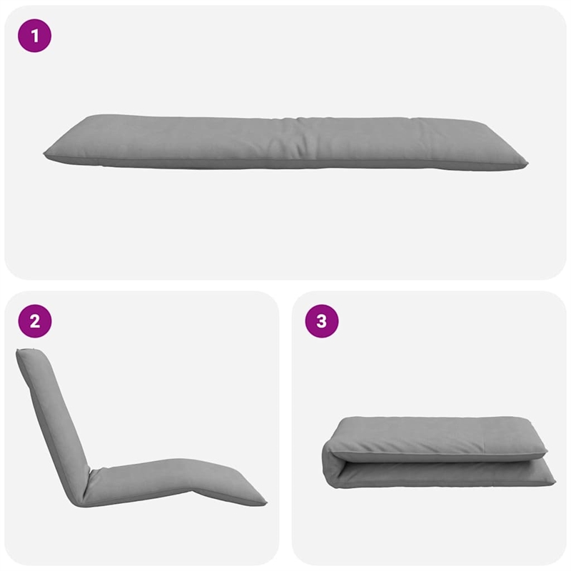 vidaXL Oxford Fabric Polyester Metal Sun Lounger in Gray