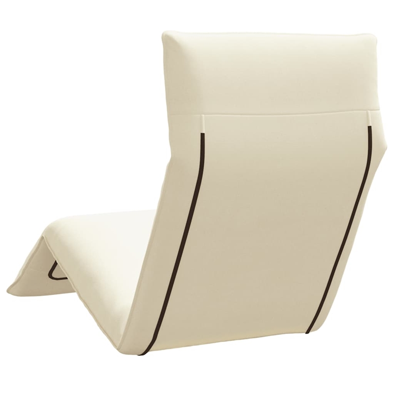 vidaXL Oxford Fabric Metal Extra Long Sun Lounger in Cream