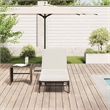 vidaXL PE Rattan Standard Sun Lounger w/ Armrests in Brown