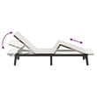 vidaXL PE Rattan Standard Sun Lounger w/ Armrests in Brown