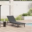 vidaXL PE Rattan Steel Adjustable Sun Lounger in Gray