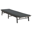vidaXL PE Rattan Steel Adjustable Sun Lounger in Gray