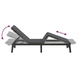 vidaXL PE Rattan Steel Adjustable Sun Lounger in Gray