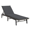 vidaXL PE Rattan Steel Adjustable Sun Lounger in Gray