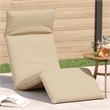 vidaXL Oxford Fabric Polyester Metal Sun Lounger in Beige