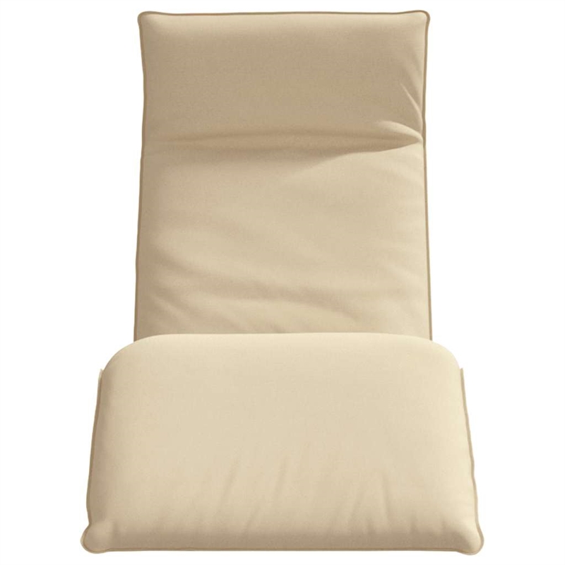 vidaXL Oxford Fabric Polyester Metal Sun Lounger in Beige