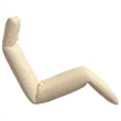 vidaXL Oxford Fabric Polyester Metal Sun Lounger in Beige
