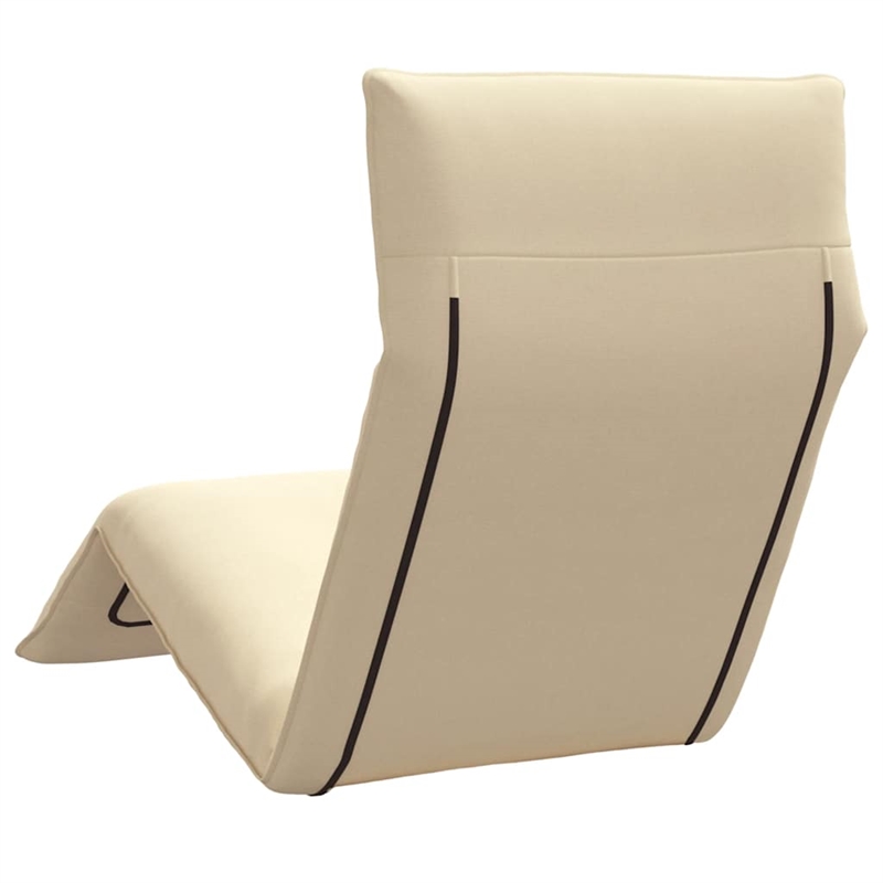 vidaXL Oxford Fabric Polyester Metal Sun Lounger in Beige