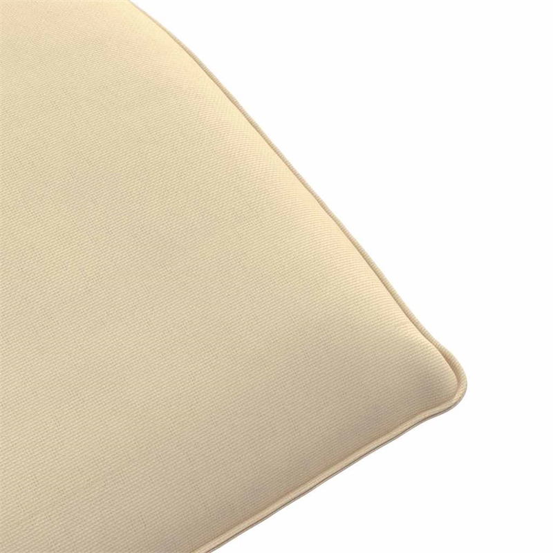 vidaXL Oxford Fabric Polyester Metal Sun Lounger in Beige