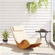 vidaXL Acacia Wood Grain Sun Lounger in Cream