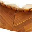 vidaXL Acacia Wood Grain Sun Lounger in Cream