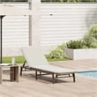 vidaXL Sun Lounger in Beige and Cream White