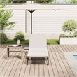 vidaXL Sun Lounger in Beige and Cream White