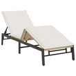 vidaXL Sun Lounger in Beige and Cream White