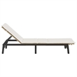 vidaXL Sun Lounger in Beige and Cream White