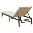 vidaXL Sun Lounger in Beige and Cream White