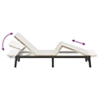 vidaXL Sun Lounger in Beige and Cream White
