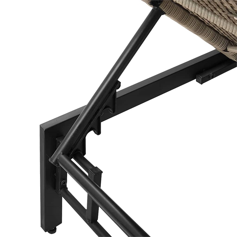 vidaXL Sun Lounger in Light Gray
