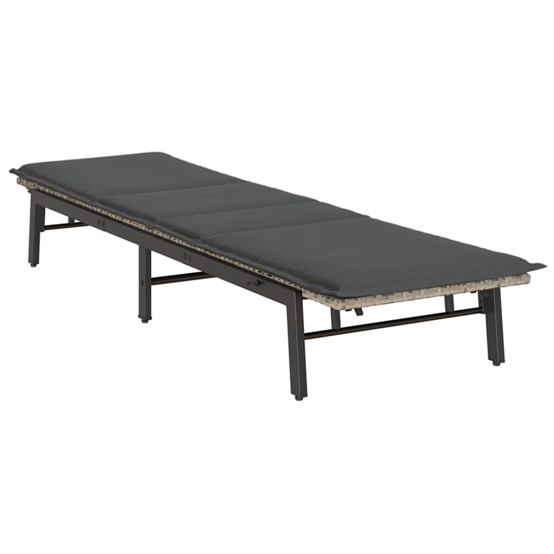 vidaXL Sun Lounger in Light Gray