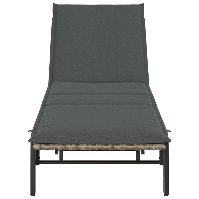 vidaXL Sun Lounger in Light Gray