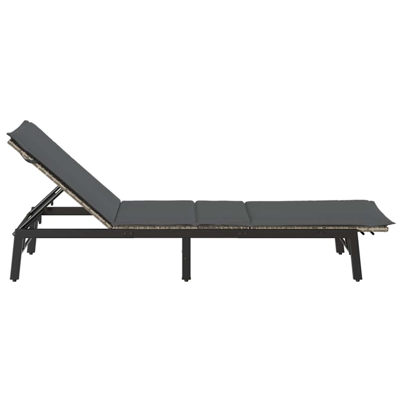vidaXL Sun Lounger in Light Gray