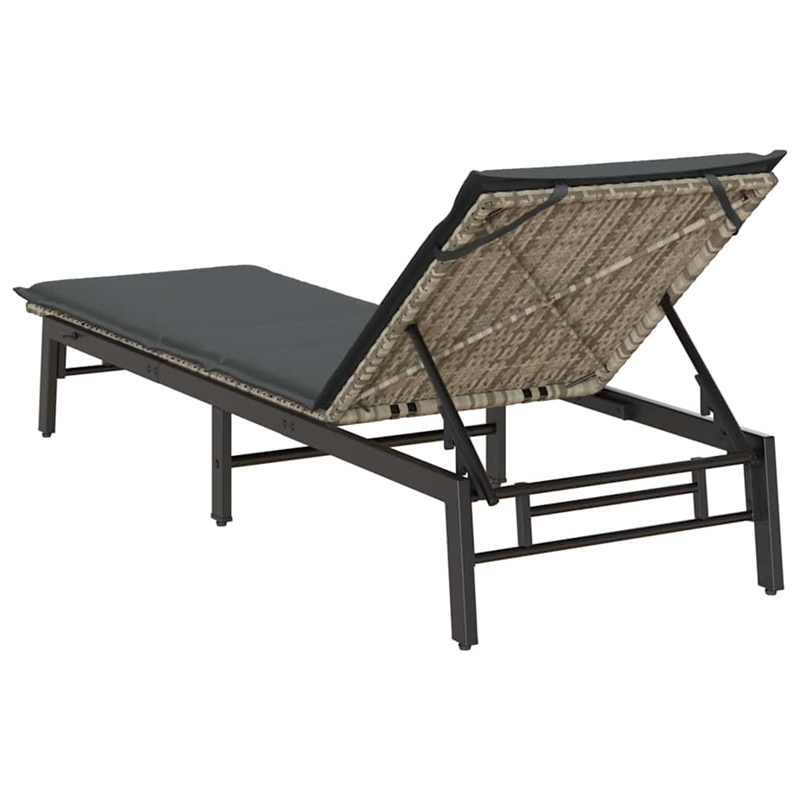 vidaXL Sun Lounger in Light Gray