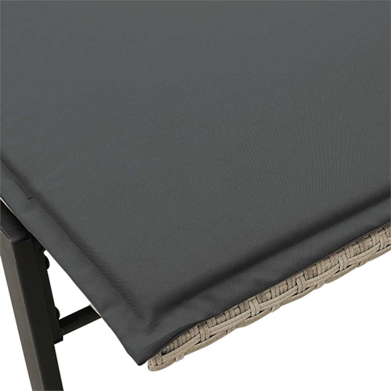 vidaXL Sun Lounger in Light Gray