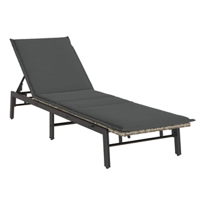 vidaXL Sun Lounger in Light Gray