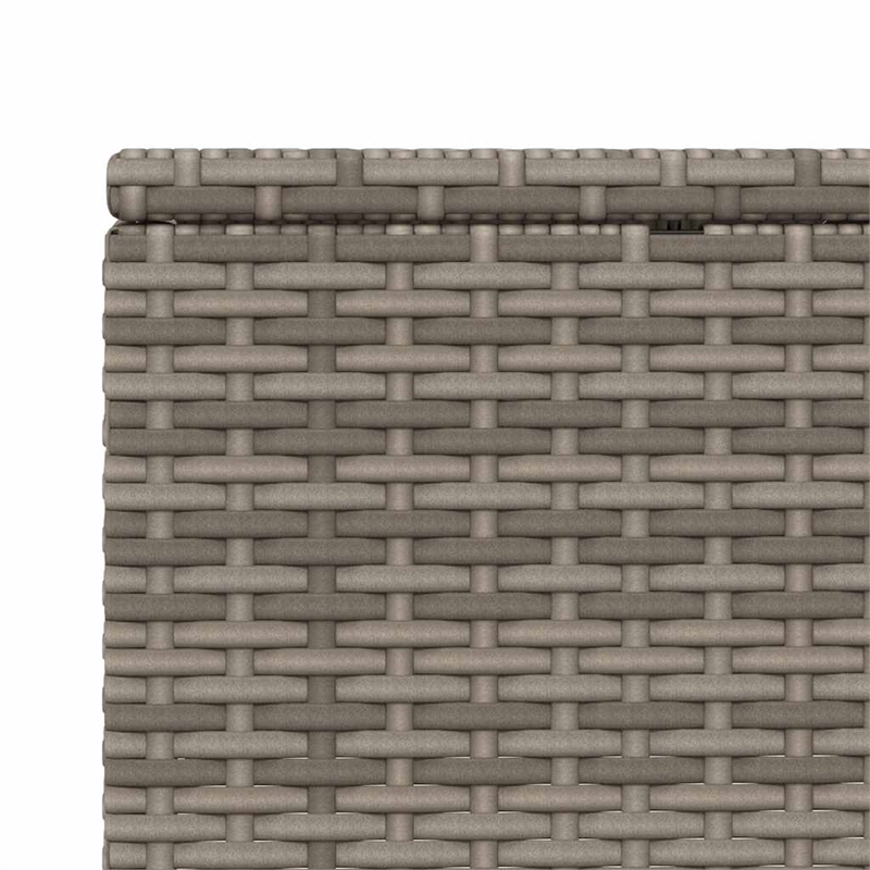 vidaXL Patio PE Rattan Standard Sunbed w/ Adjustable Armrests in Gray