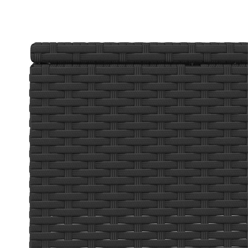vidaXL Patio PE Rattan Large Sunbed Height-Adjustable in Black