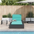vidaXL Patio PE Rattan Large Sunbed Height-Adjustable in Black