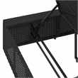 vidaXL Patio PE Rattan Large Sunbed Height-Adjustable in Black
