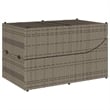 vidaXL PE Rattan Folding Standard Sun Lounger in Gray