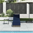vidaXL PE Rattan Folding Standard Foldable Sun Lounger in Gray