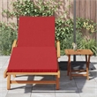 vidaXL Solid Acacia Wood Reclining Sun Lounger 200x67x84cm in Red