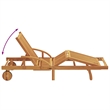 vidaXL Solid Acacia Wood Reclining Sun Lounger 200x67x84cm in Red