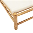 vidaXL Bamboo Standard Sun Lounger w/ Adjustable Armrests in Cream White