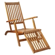 vidaXL Acacia Hardwood Standard Foldable Sun Lounger in Brown