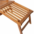 vidaXL Acacia Hardwood Standard Foldable Sun Lounger in Brown