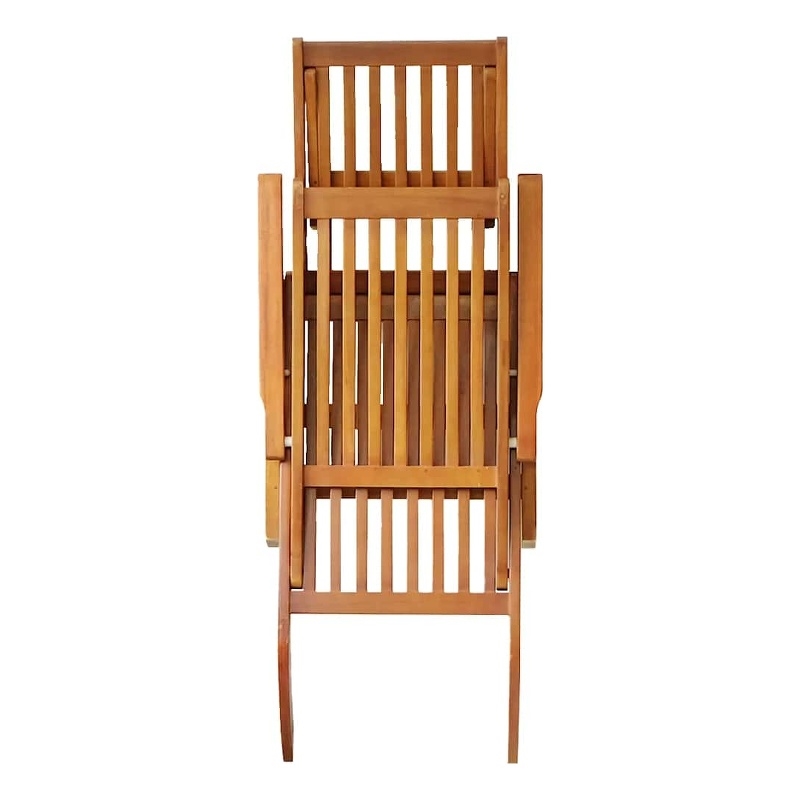 vidaXL Acacia Hardwood Standard Foldable Sun Lounger in Brown