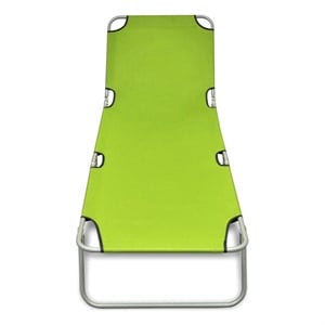 vidaXL Polyester One-Size Foldable Sun Lounger in Apple Green