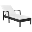vidaXL PE Rattan Standard Sun Lounger w/ Adjustable Armrests in Black