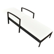 vidaXL PE Rattan Standard Sun Lounger w/ Adjustable Armrests in Black