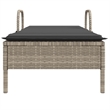 vidaXL PE Rattan Medium Sun Lounger w/ Armrests in Light Gray
