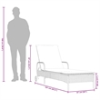 vidaXL PE Rattan Steel Polyester Sun Lounger in Gray