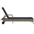 vidaXL PE Rattan Steel Polyester Sun Lounger in Gray