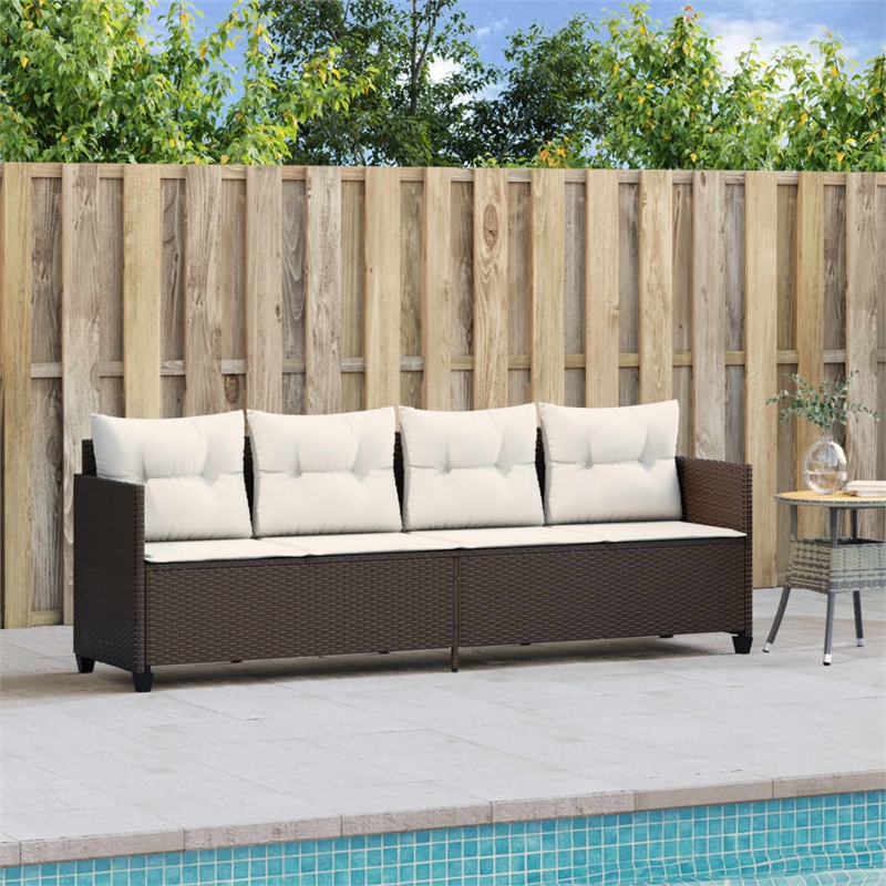 vidaXL Sun Lounger in Brown