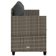 vidaXL PE Rattan Extra Long Sun Lounger w/ Covers in Gray